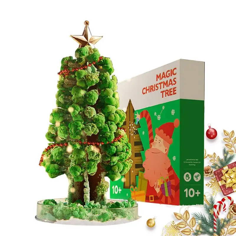 

Хрустальная растущая Рождественская елка Набор для детей DIY фетровые Волшебные Растущие рождественские украшения/Настенная детская Весел...