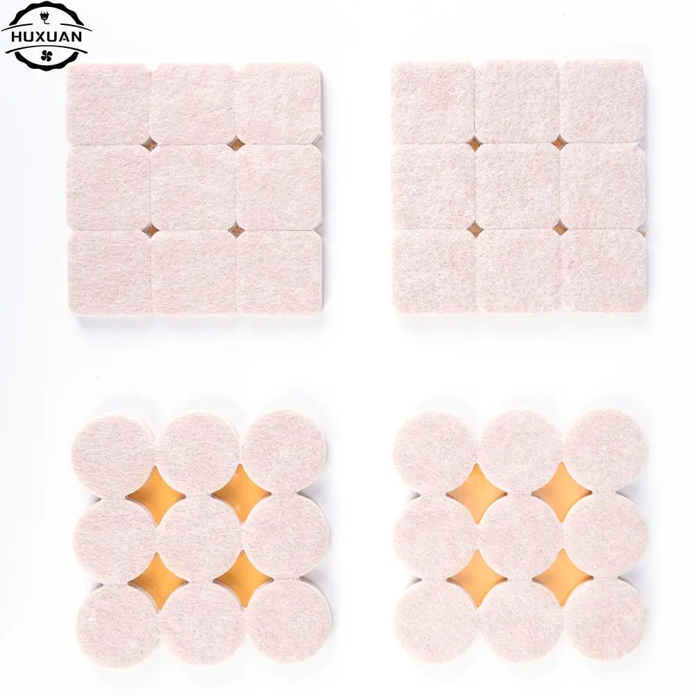 

18Pieces DIY Round Self Adhesive Furniture Scratch Protector Rectangle Felt Pads Sets Hard Surfaces Reduces Noise