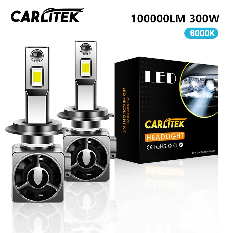 

CARLitek H11 LED H4 H7 HB3 9005 H1 HB4 9006 HIR2 9012 Canbus Car Headlight Bulbs 300W 100000LM Motorcycle Auto Fog Lamps 6000K