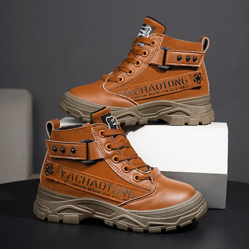

Boys' Martin boots Plush warm boots student cotton shoes kids boots winter children shoes Fashion boots