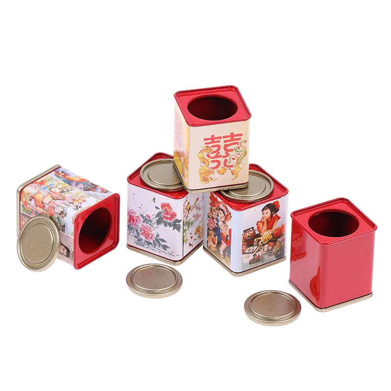 

1Pc Dollhouse Candy Jar Cookie Box Mini Simulation Storage Tank Piggy Bank Miniature Home Model Decor Toy Doll House Accessories