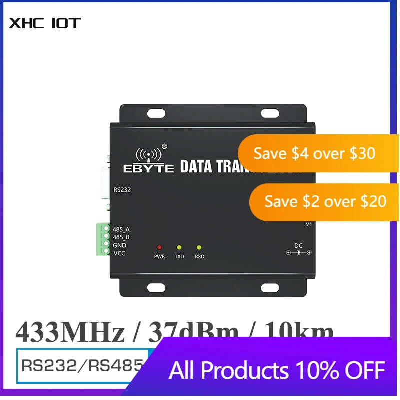RS232 RS485 Modbus беспроводной трансивер 433 МГц 5 Вт большой радиус действия 10 км |