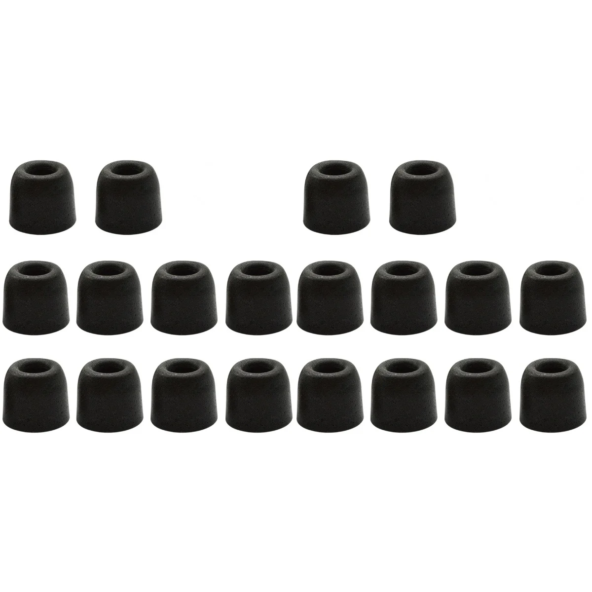 

20 pcs Premium Earphone Tips Noise Isolation T-200 Earbud Replacement (Black) Iem
