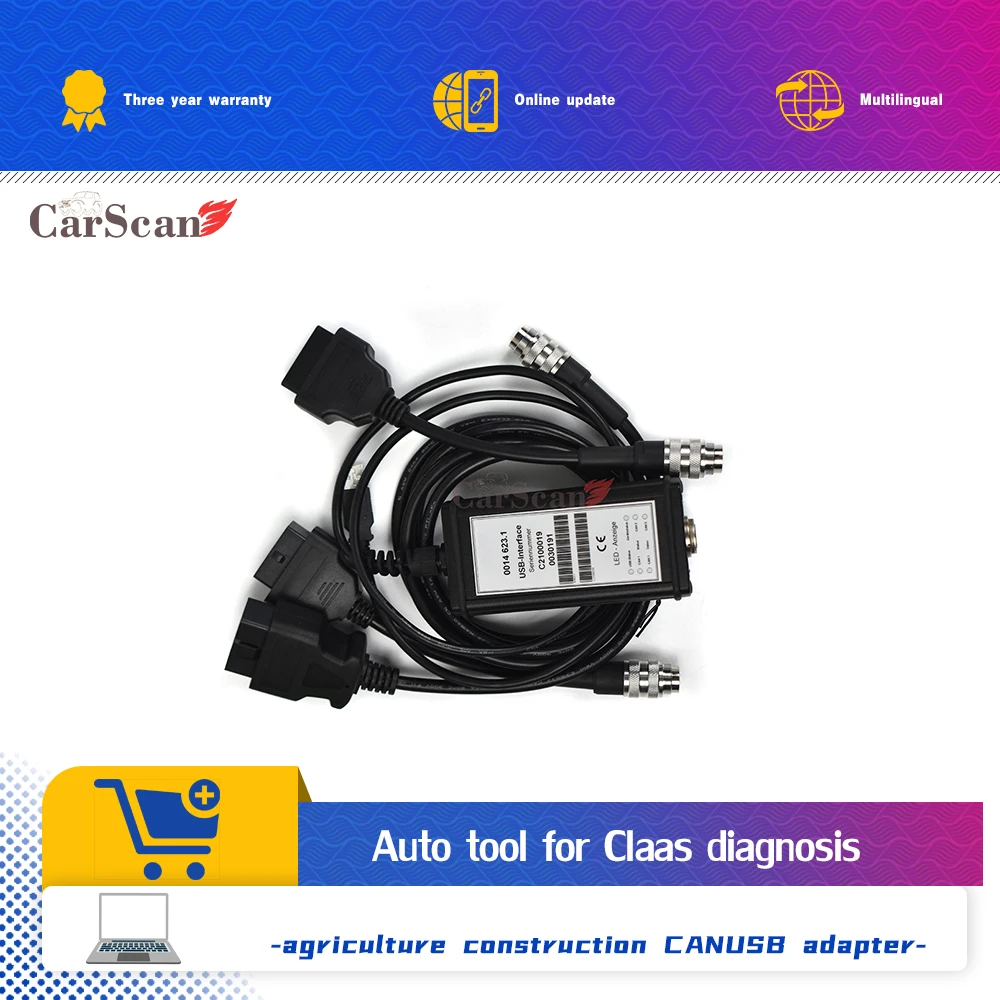 

Автомобильный инструмент для диагностики Claas, сельское хозяйство, строительство, CANUSB адаптер CAN4/Wi-Fi OBD2 Диагностический кабель