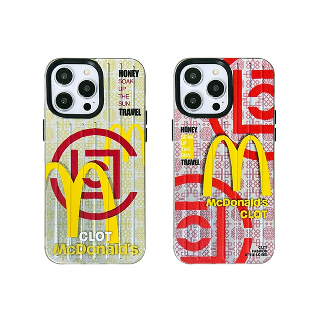

New Luxury Plated Hard Case Brand for iPhone 14 Pro Max Apple Funda for iPhone 13 12 11 Pro Max CLOT Cover