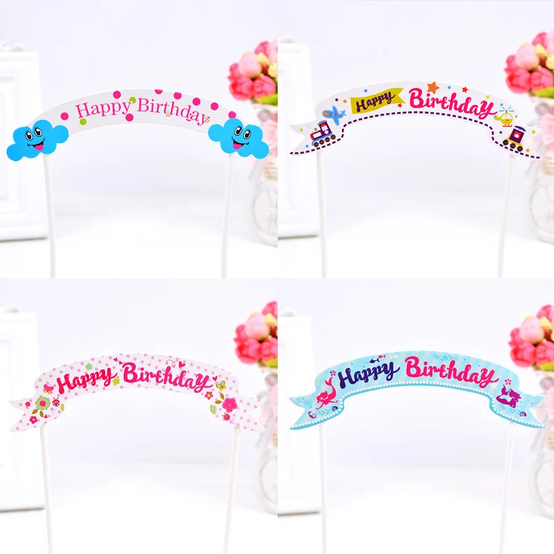

Wedding Decoration 10PCS Birthday Cake Insert Card Baking Cake Decoration Flag Insert Party Supplies Mermaid Balloon DIY Card