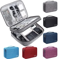waterproof electronic storage bag travel portable cable clip storage box electronic accessorie cables digital suitcase organizer