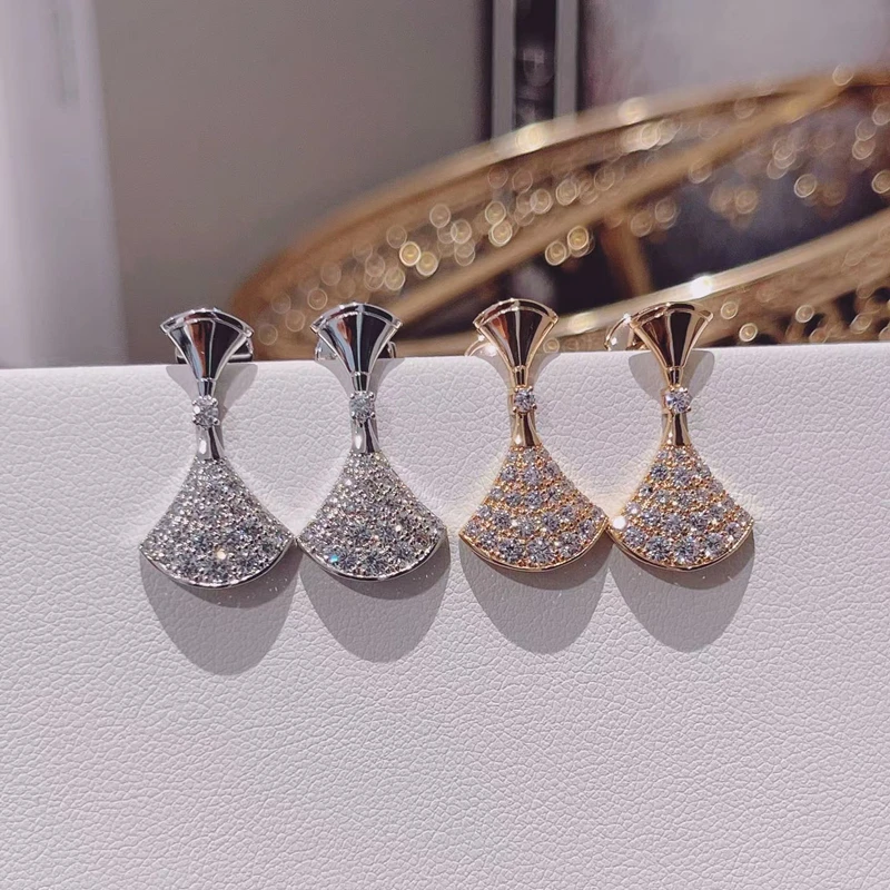 

Женские серьги-подвески из серебра 925 пробы, с фианитами