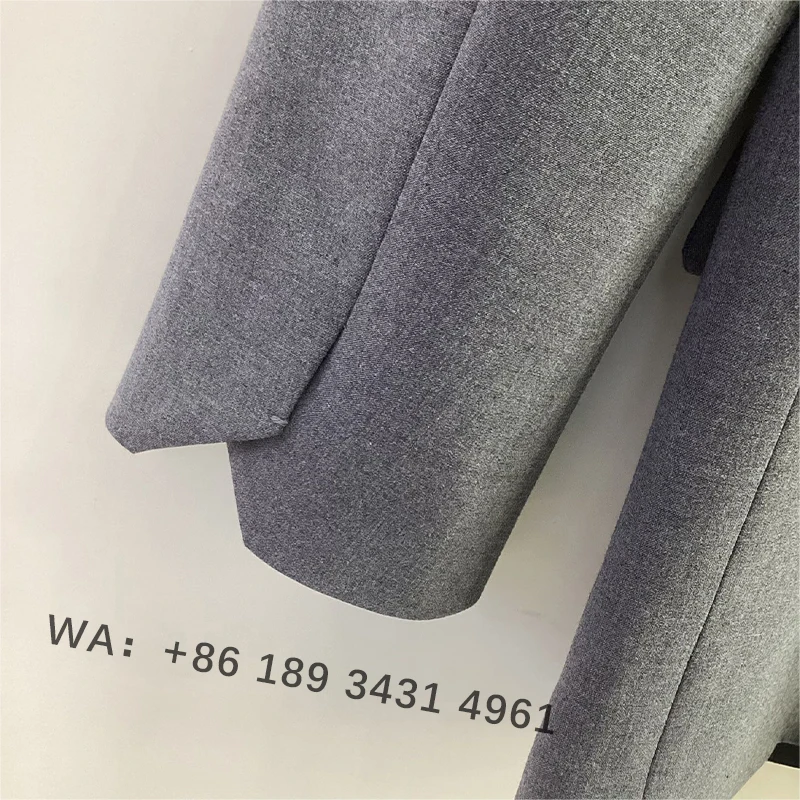 Zadig Элегантный пиджак женский шикарный серый со стразами и буквами лацкан с