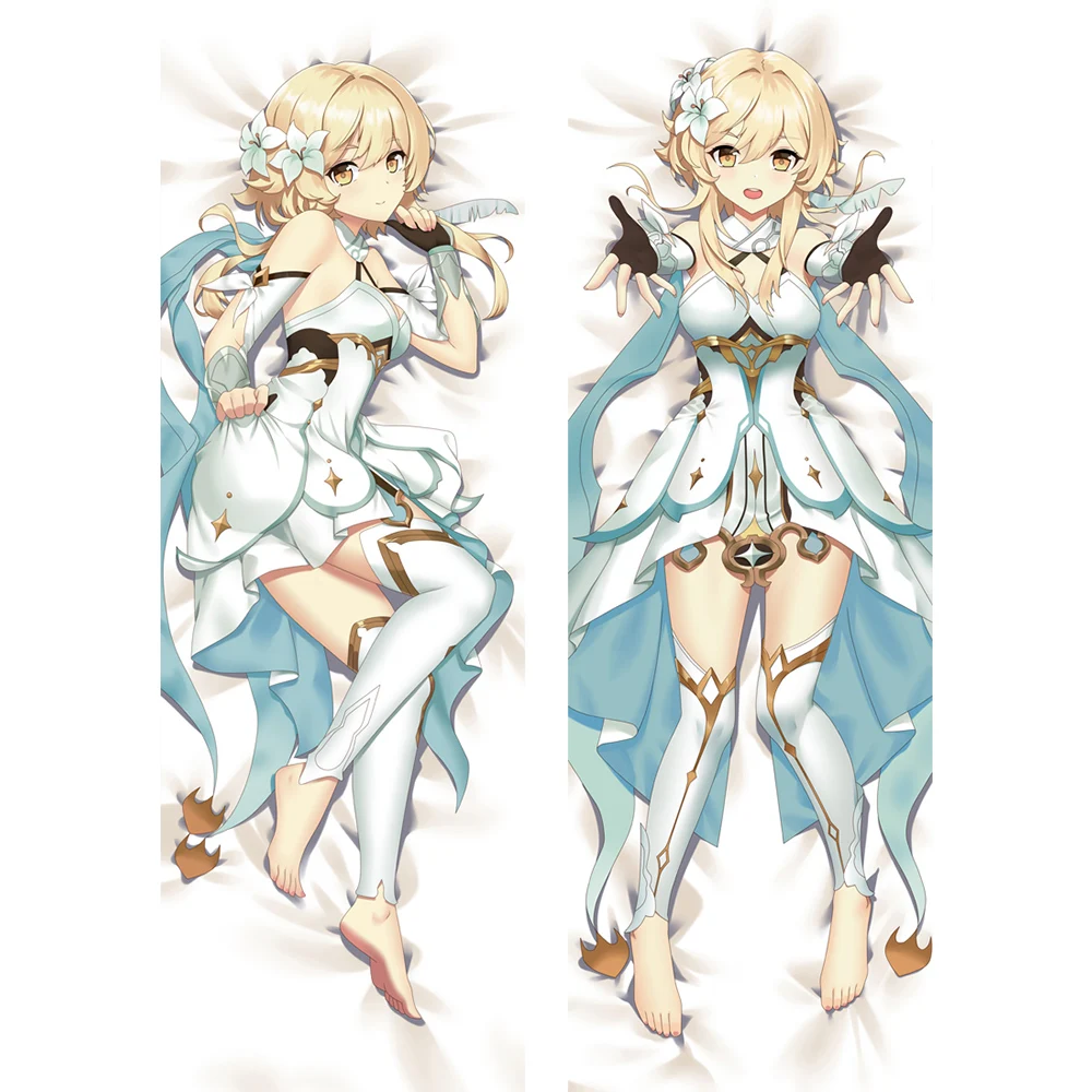 

Genshin Impact Anime Body Pillowcase Comic Lumine Kamisato Ayaka Dakimakura Cover Pillow Case