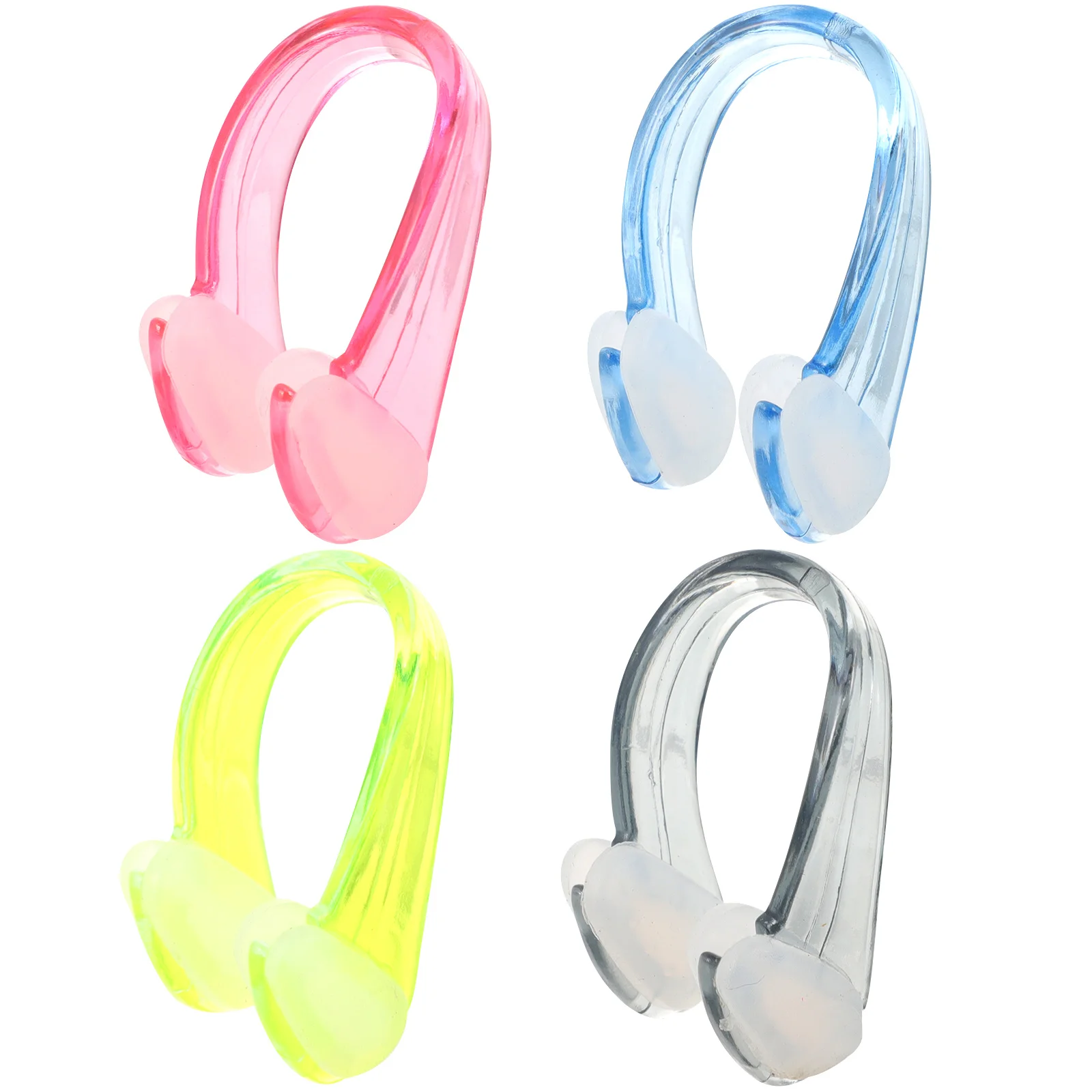 

4 Pcs Swimming Nose Clip Ear Plugs Kids Silicone Small Aldult Accessories Nonskid Clips Training Protector Child