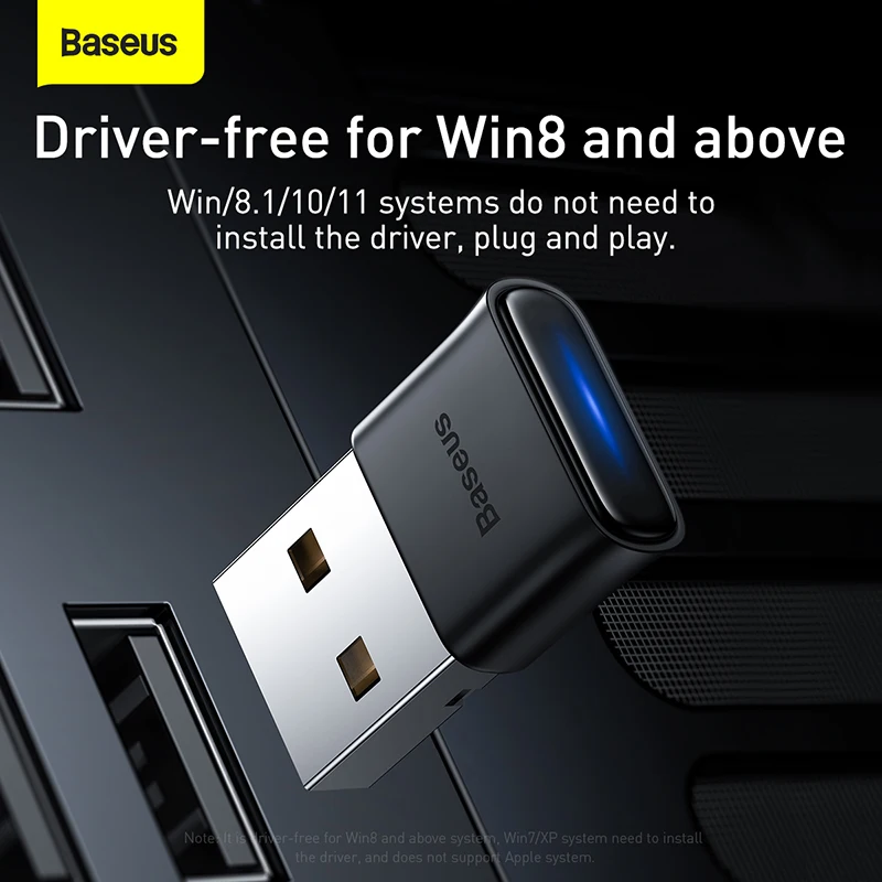 USB Bluetooth-адаптер Baseus BA04 музыкальный аудиоприемник 5 0 передатчик для ПК ноутбука