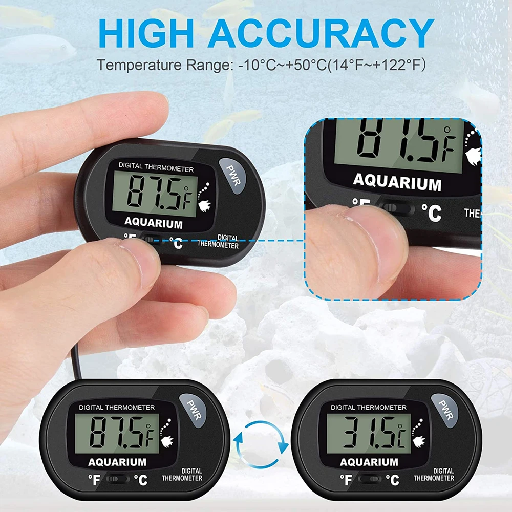 st 3 waterproof electronic digital thermometer aquarium fish tank bath temperature sensor meter temperature monitor detector free global shipping