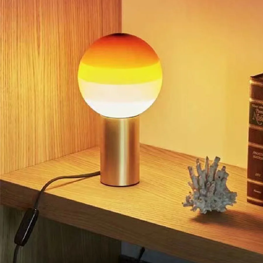 

Marset Dipping Desk Light Nordic Colorful Glass Ball LED Table Lamp Bedroom Restaurant Hotel Art Creative Balloon Portable Lamps