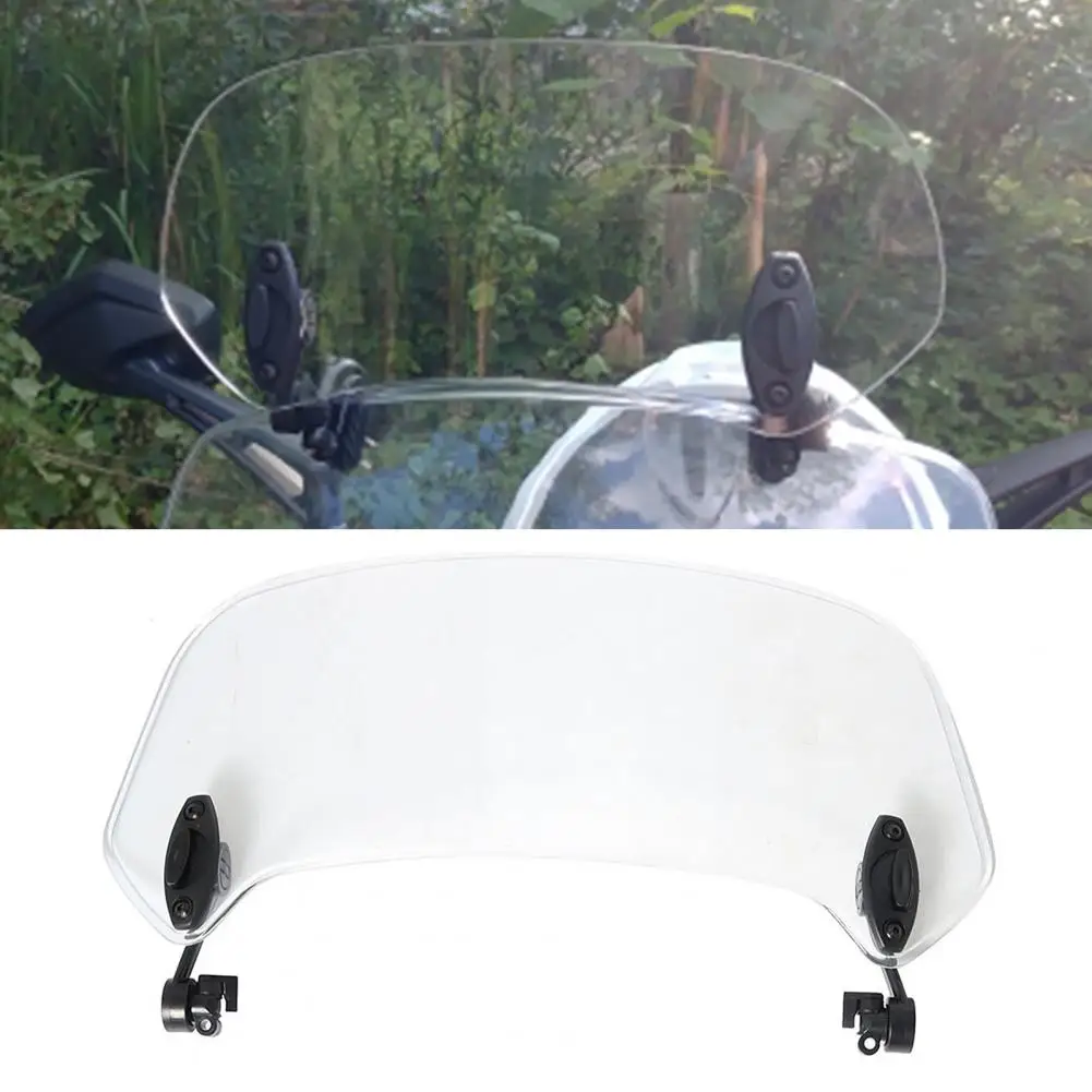 

Excellent Universal Heighten Motorcycle Front Windshield Adjustable Height Extension Screen Wind Deflector for Motorcross