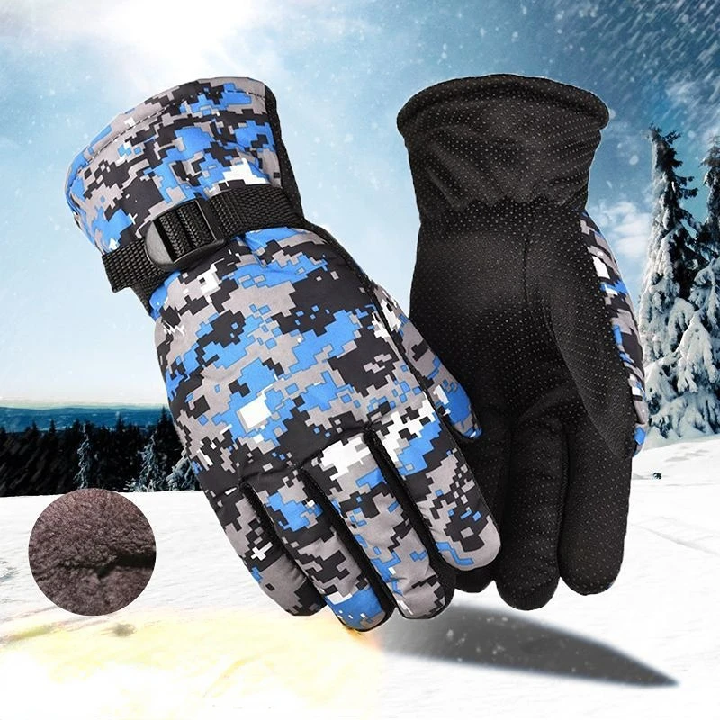 

Men Skiing Gloves Waterproof Winter Warm Hands Gloves Snowboard Thermal Motorcycle Riding cycling sports thicken Snow Gloves
