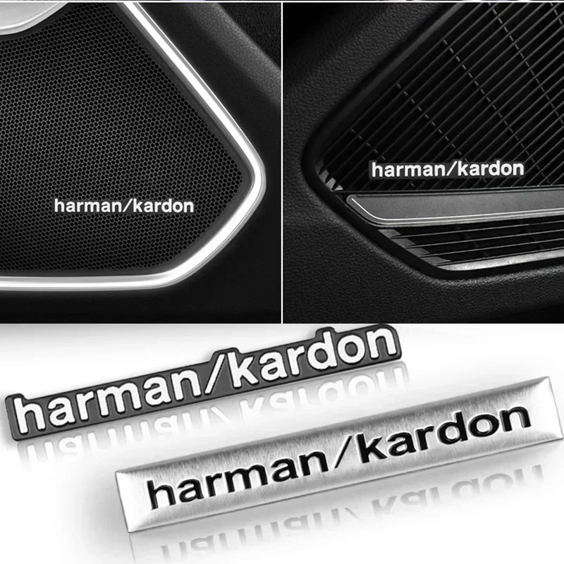 Harman Kardon Badge алюминиевые 3D автомобильные аудио наклейки для Mercedes Benz kia sportage Cooper