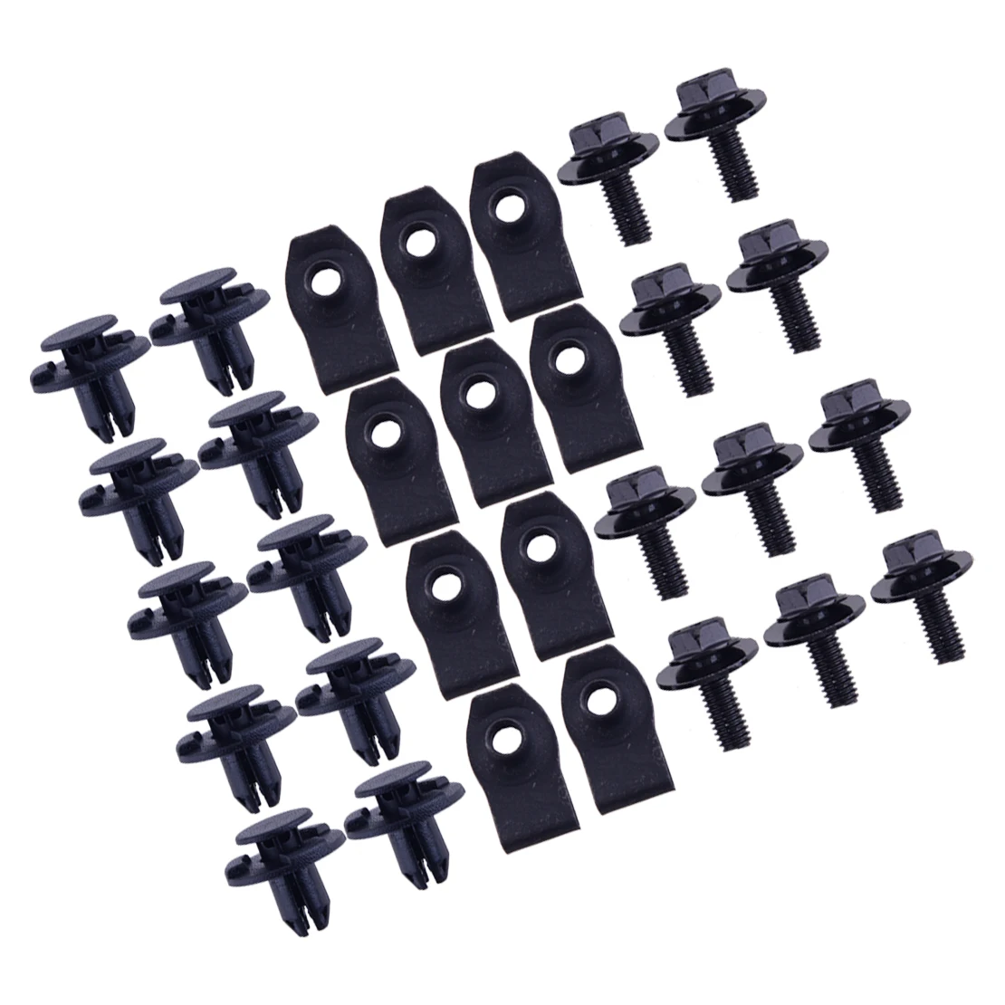 

60Pcs/Set Auto Engine Shield Guard Push Clip Nut Bolt Rivet Bottom Cover Tray Retainer Fastener Fit for Nissan Qashqai 2014-2020