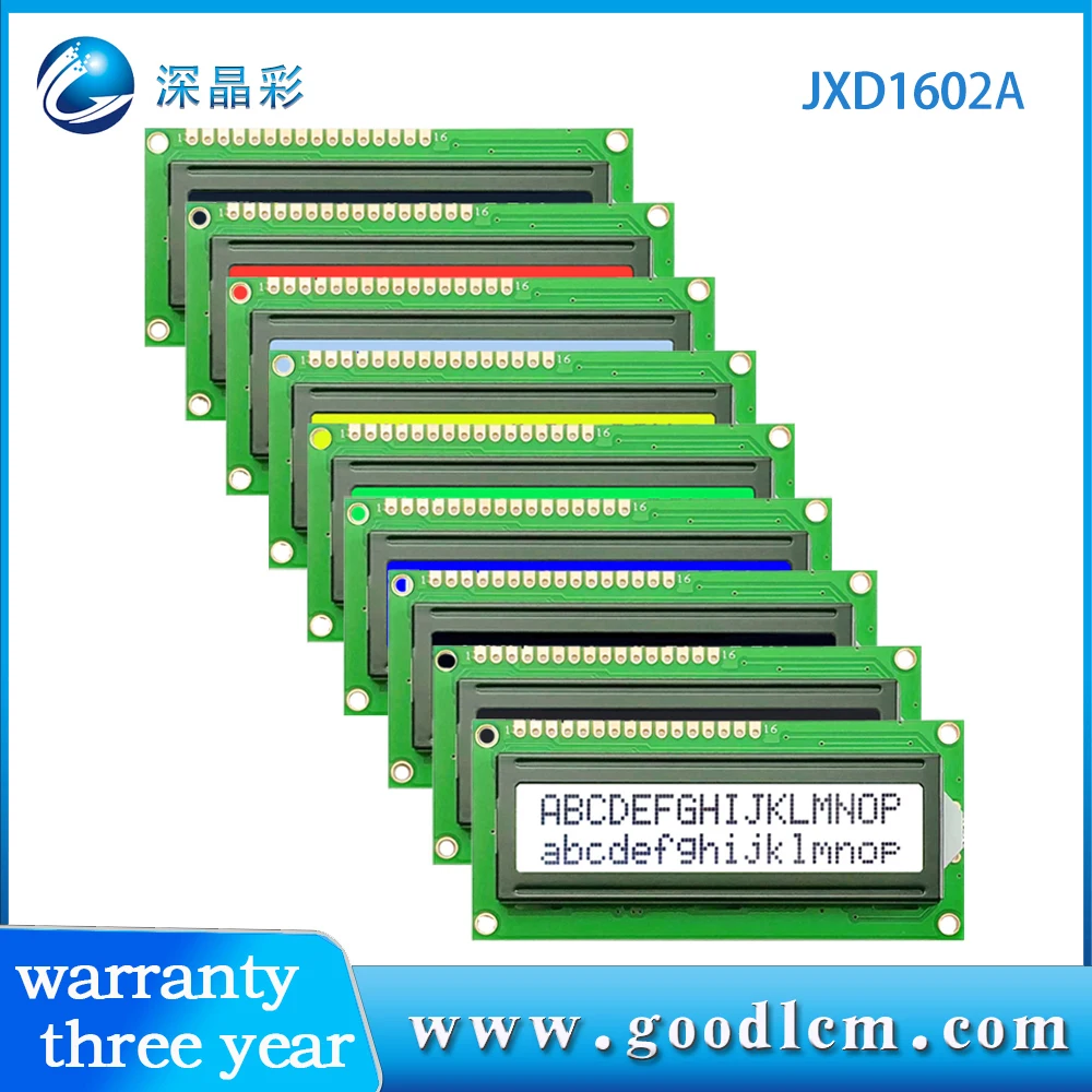 

1602a 2x16 lcd display 16x02 i2c LCD module hd44780 drive Multiple mode colors are available 5.0V or 3.3V power FSTN white