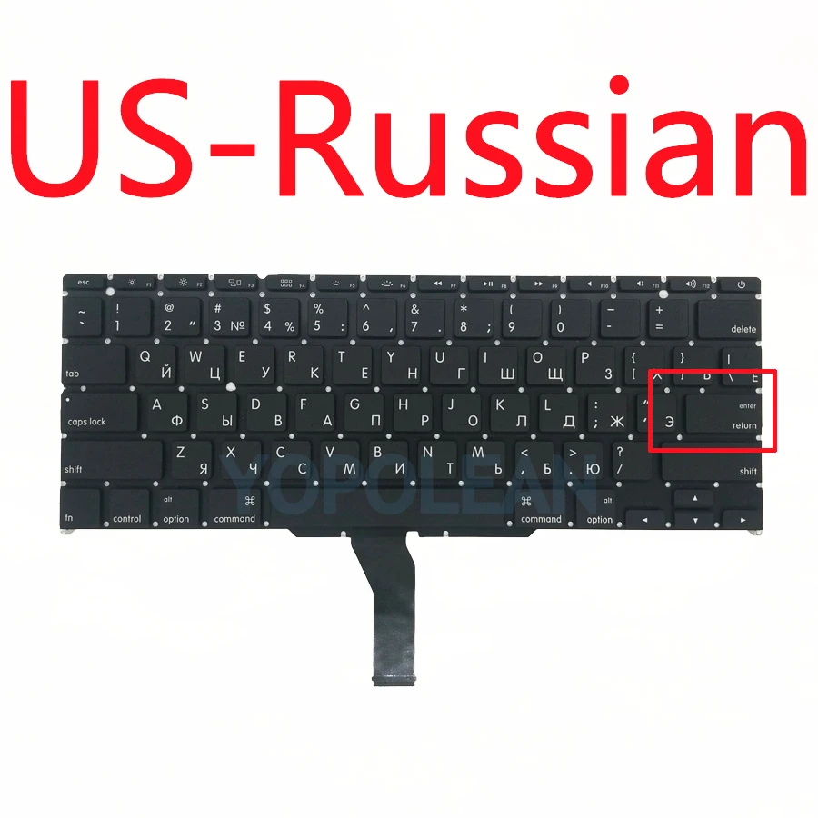 Клавиатура для ноутбука Macbook Air 11 дюймов A1370 A1465 США Великобритания русский