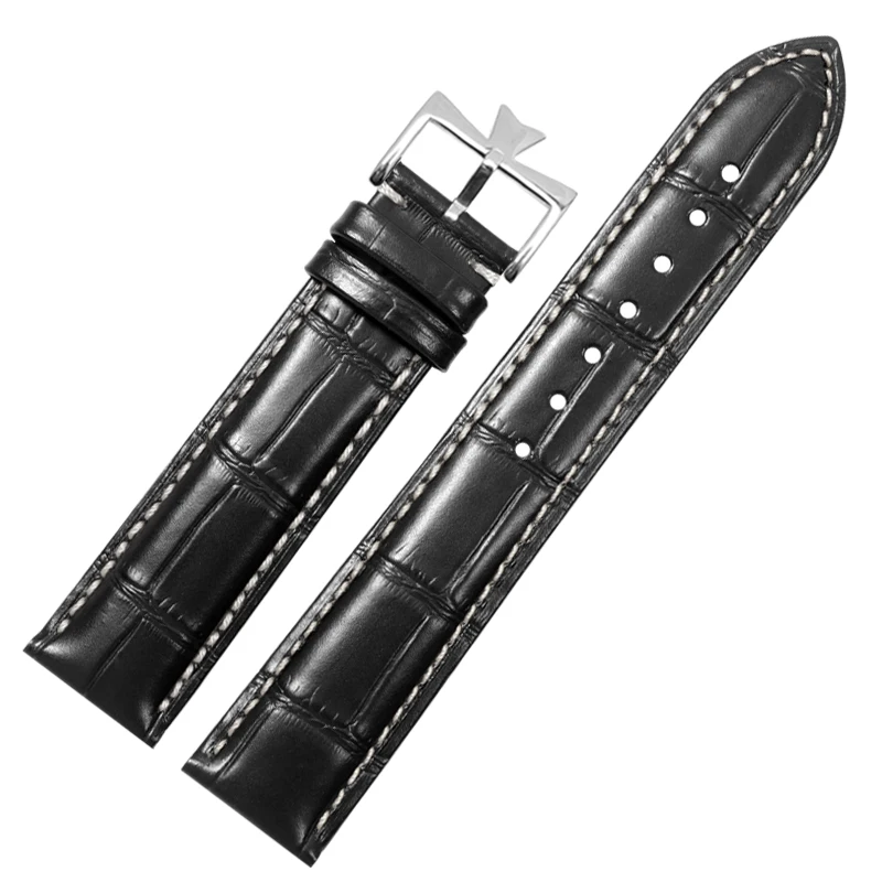 19mm 20mm 21mm 22mm Genuine Leather Watch Band Replacement For Vacheron Constantin Patrimony VC Black Blue Brown Cowhide Strap