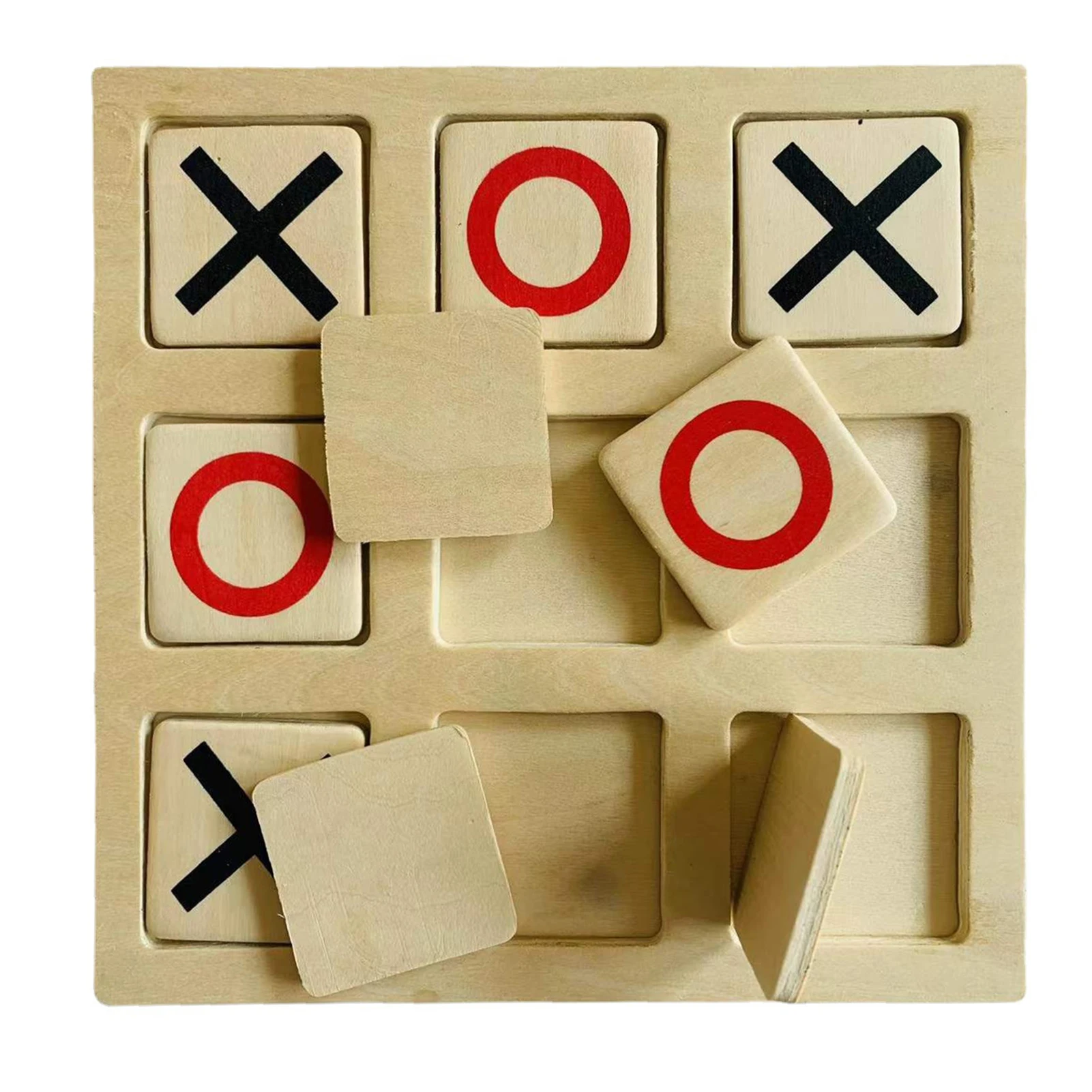 

Wooden Tic-TAC-Toe Board Game Leisure Education Family Game Funny Table Game Interactive Parent-Child XO XO Chess