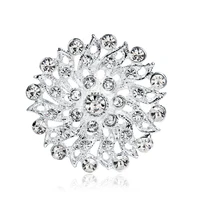 tulx crystal flower brooches for wedding bridal party jewelry rhinestone wedding bouquets lapel pins badge