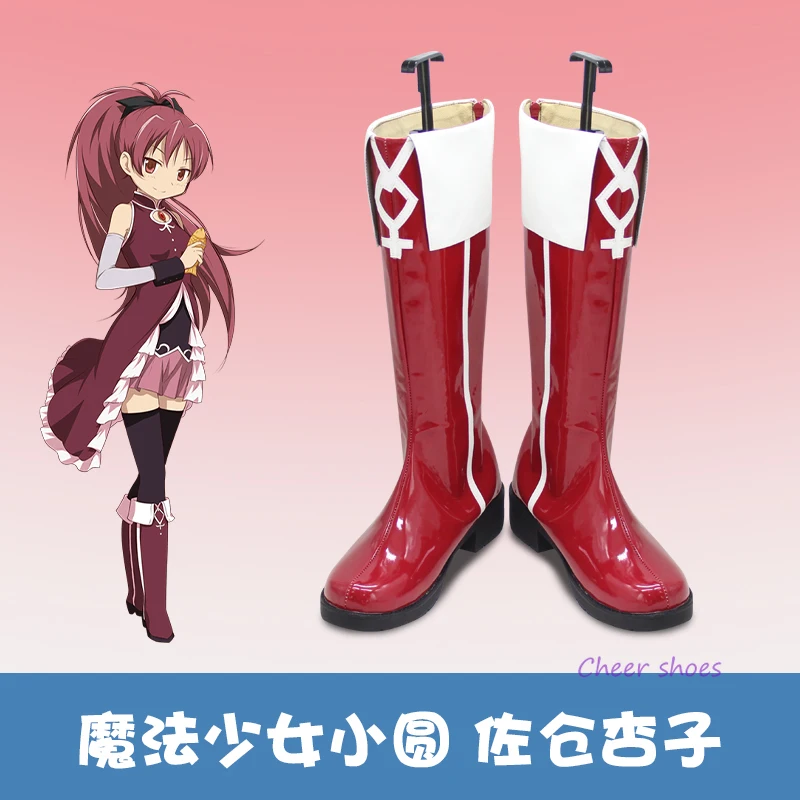 

Anime Puella Magi Madoka Magica Cosplay Boots Halloween Sakura Kyoko Cosplay Costume Prop Sakura Kyoko Cosplay Shoes for Women