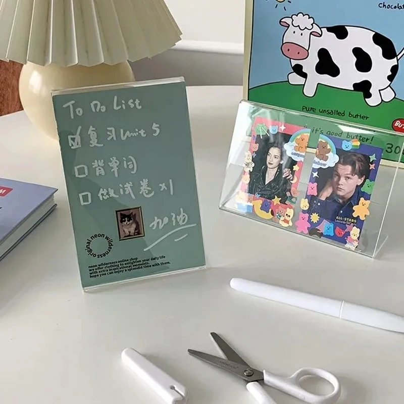 

Rewritable Message Board with Marker Pens Transparent Daily Moments Photo Memo Message Board Desktop Ornaments Gift Decor