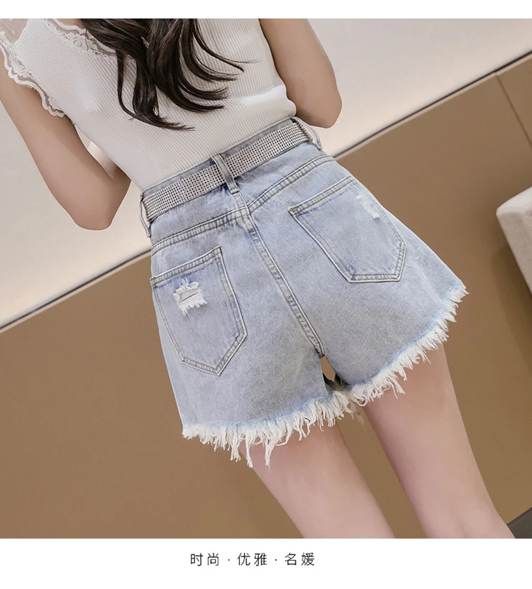 Летнее платье новинка европейские джинсовые шорты женские тонкие сверхпрочные с
