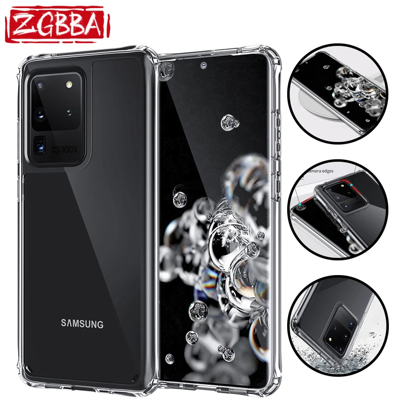 

Shockproof Transparent Protective Case For Samsung Galaxy S20 S21 S22 Ultra Plus S20FE S21FE Soft Silicone Clear Phone Cover