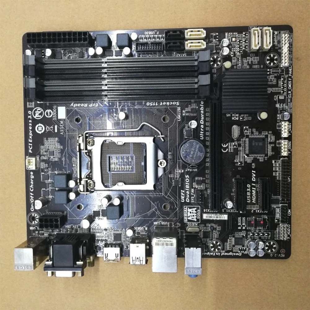 

Материнская плата для Gigabyte GA-B85M-DS3H LGA1150 DDR3 б/у Micro-ATX