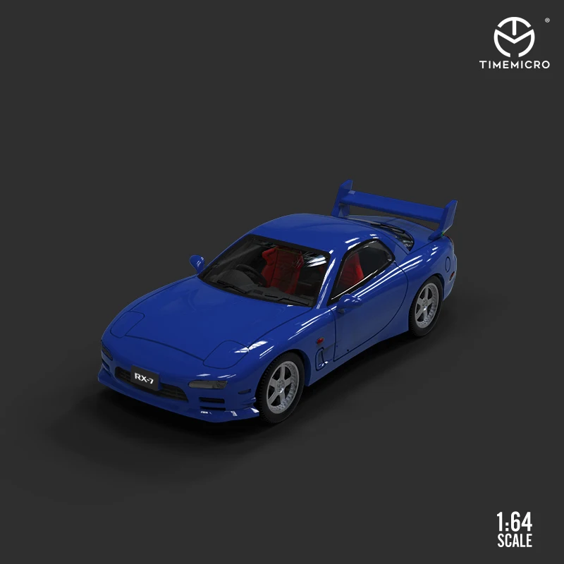 Модель автомобиля TimeMicro1:64 Dream RX-7 окрашенная в синий цвет ограниченная коллекция