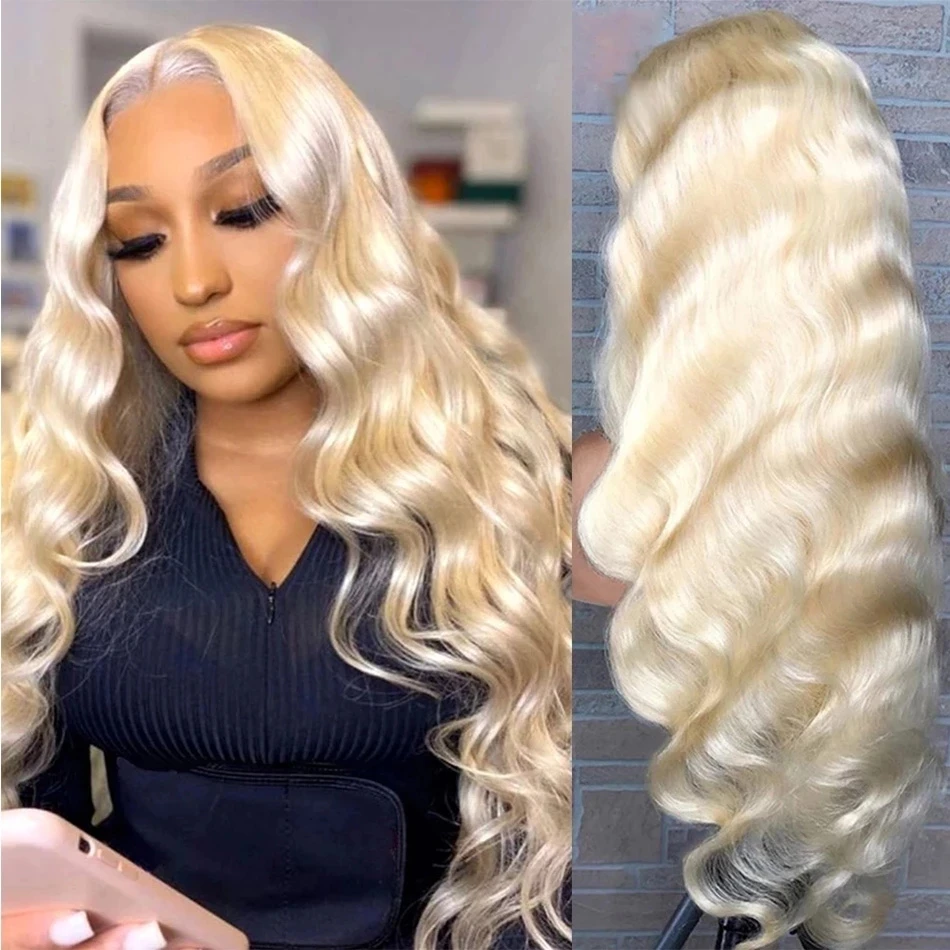 

Body Wave 613 Blonde Wig For Women Human Hair Pre Plucked Brazilian Remy 13x4 Lace Front Wig Transparent 13x1 T Part Wigs 250%