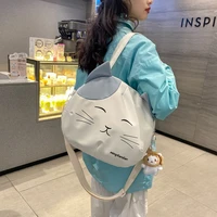 large capacity cute womens crossbody shoulder bag cat pattern summer ladies handbag shopping bags casual student schoolbag