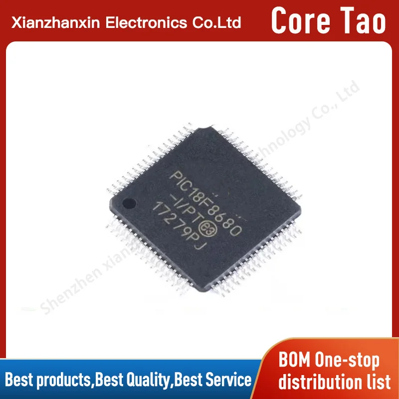 

1PCS/LOT PIC18F8680-I/PT PIC18F8680 TQFP-80 8-bit microcontroller in stock