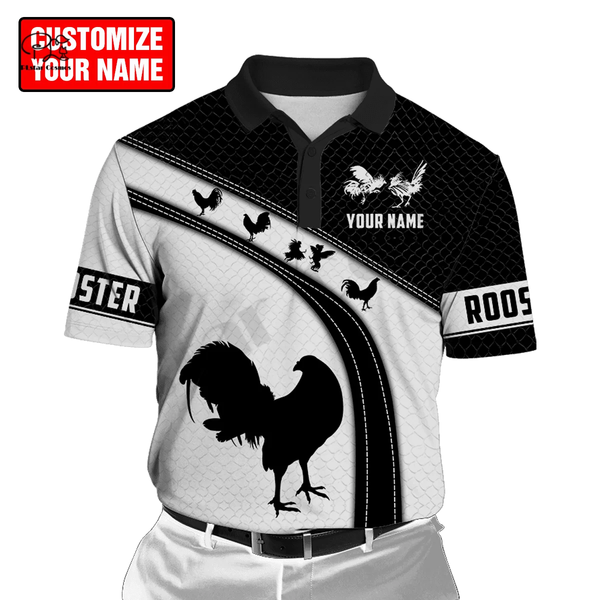 PLstarCosmos 3DPrint Newest Rooster Custom Name Lover Hot Polo Shirt Funny Harajuku Streetwear Sleeveless Tees Fitness Unisex -1