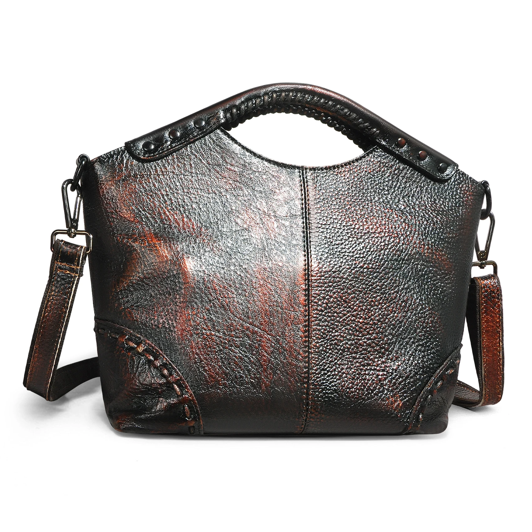 Толстая мягкая роскошная дизайнерская сумка-шоппер из натуральной коровьей кожи