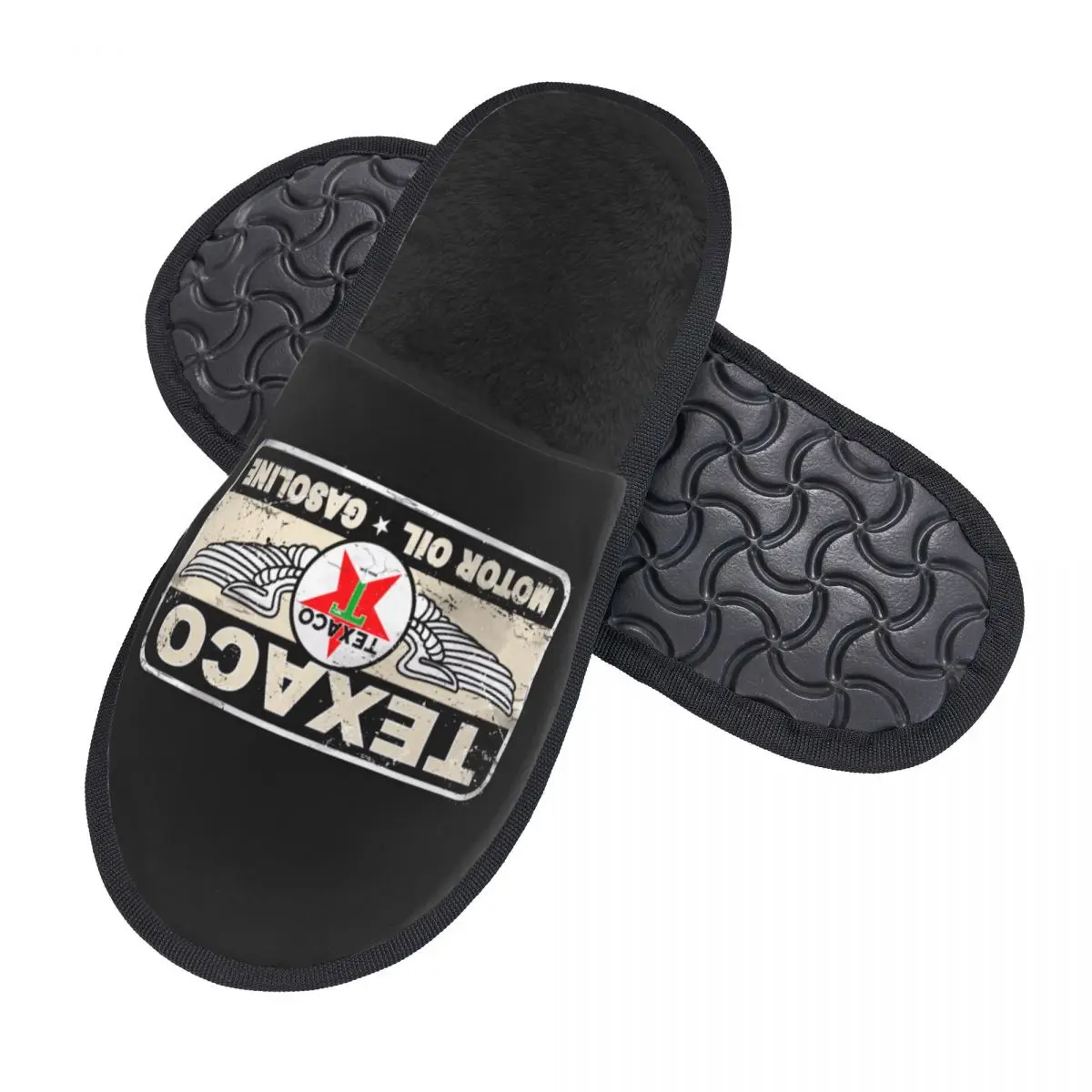 Винтажные тапочки Texaco на заказ мягкие потертые из пены с эффектом памяти женская
