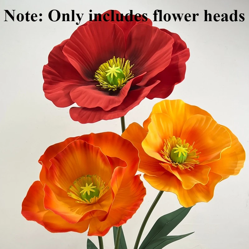 

Гигантские искусственные цветы мак 175 см, набор из 3 штук