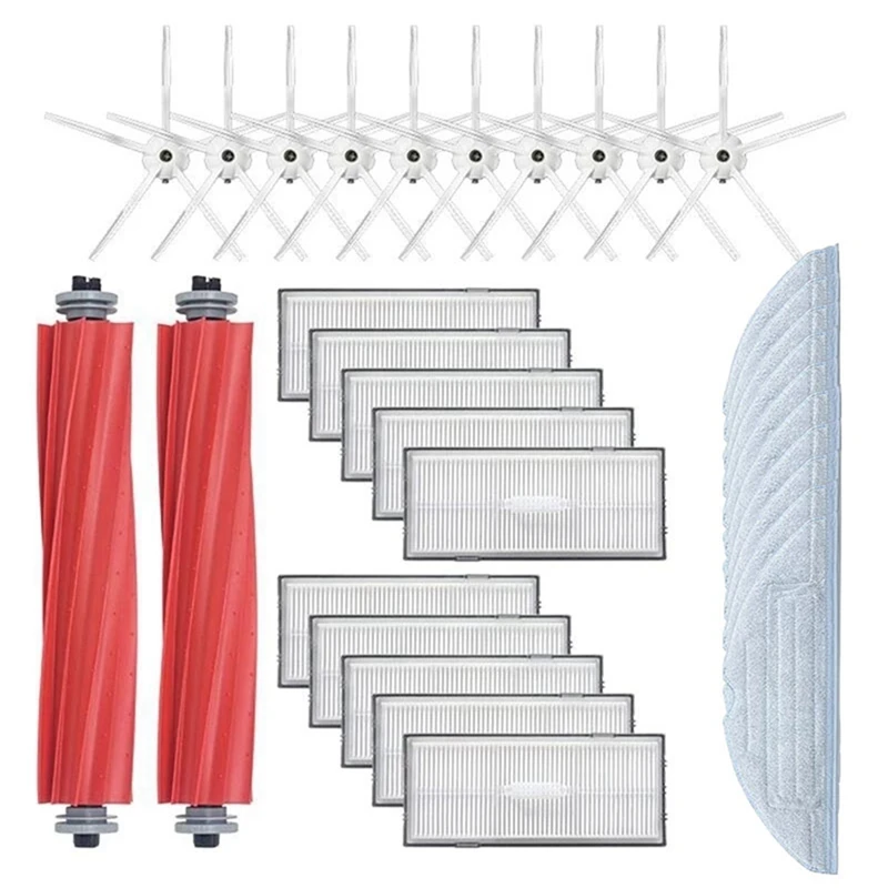 

Voor For Roborock S7 T7 T7S Plus Hepa Filter Afneembare Rubber Belangrijkste Borstel Mop Doek Pads Zijborstel Stofzuiger