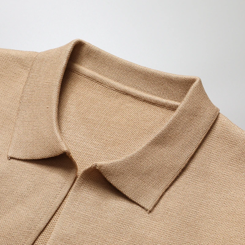 Декорированный линией кардиган свитер мужской вязаный с длинными рукавами осень