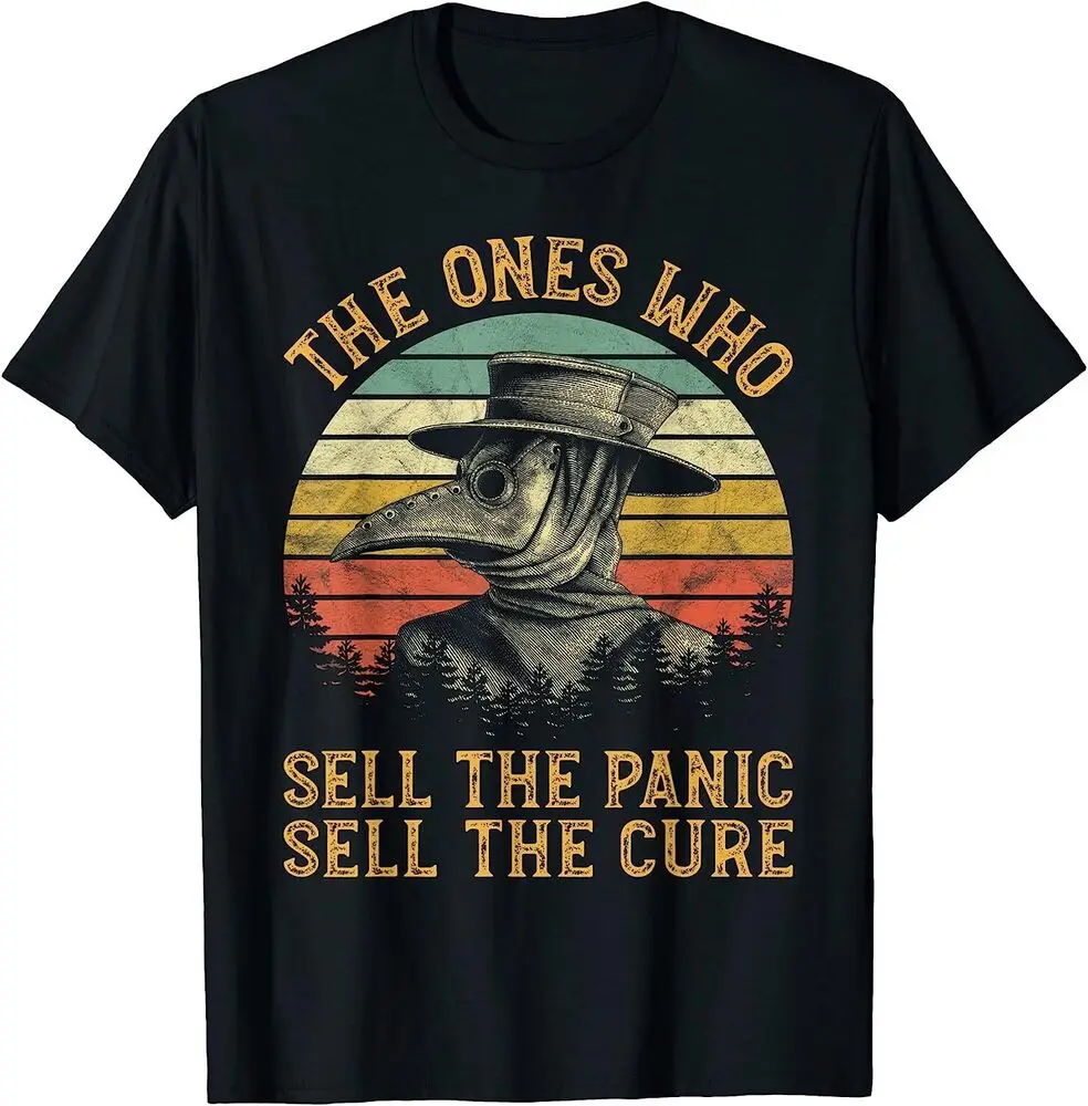 Футболка унисекс с принтом Чумного доктора хлопковая винтажная оверсайз