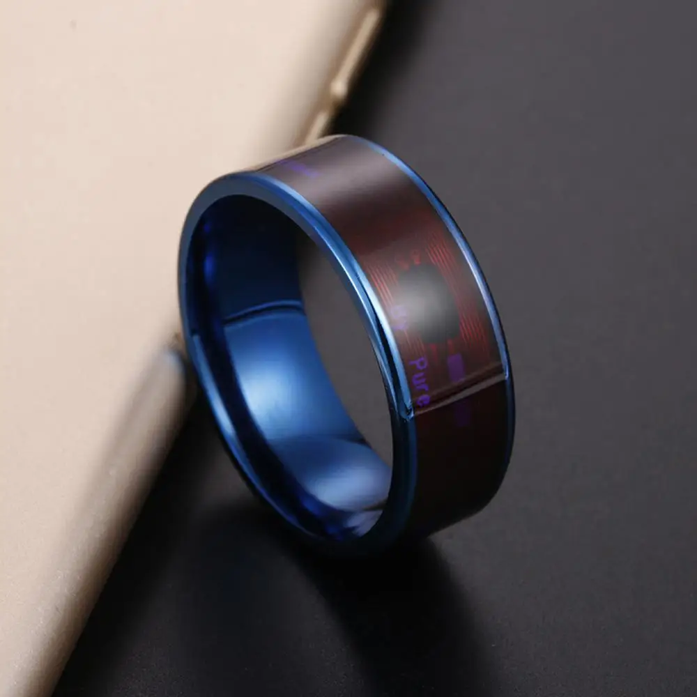 Фото 1 ~ 4 шт. NFC-кольцо, ювелирные изделия, умный чип, интеллектуальное кольцо, умный дом, интеллектуальная одежда, разблокировка экрана, замок для файла, титановая сталь №3