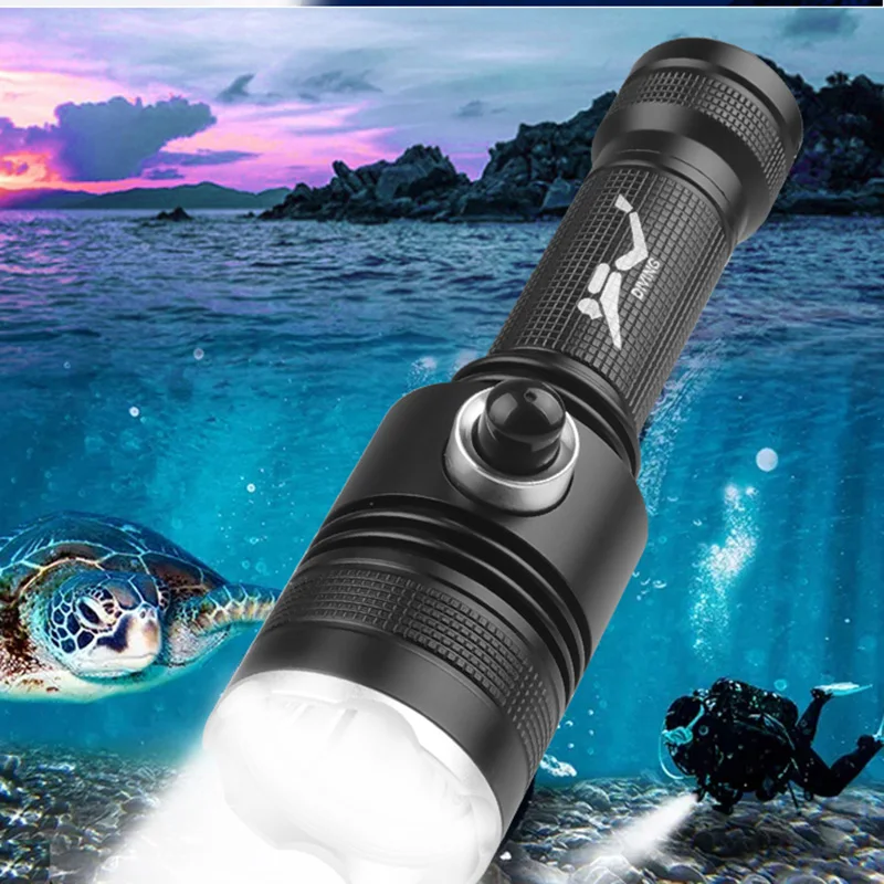 

Diving Light Cree XHP70 Super Bright Dive Flashlight with Magnetic Switch 5000K Dropshipping For Fishing