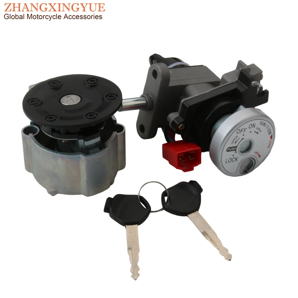 Переключатель зажигания для скутера Bws125, комплект ключей для замка на сиденье с газовой крышкой для Yamaha Zuma125 Yw125 X-over125 BeeWee 125 5S9-WH203-02-00