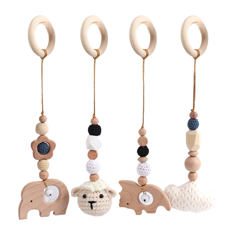 

4 Pcs/Set Baby Sensory Toys Stroller Ornaments Rattle for PLAY Gym Frame Activity Hanging Pendants Fitness Rack Decorati