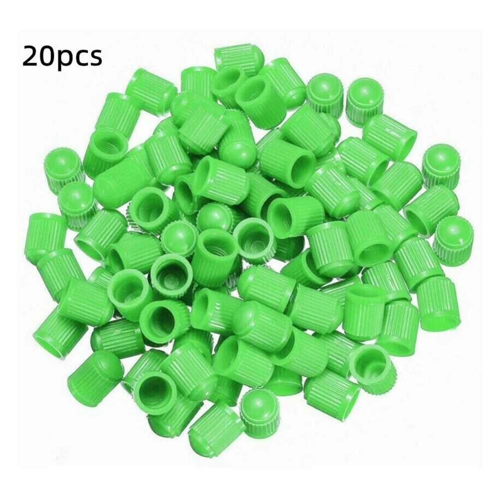 

20PCS Colors Plastic Tyre Wheel Stem Air Valve Caps Car Tire Valve Caps Auto Truck Bike MTB Dust Dustproof Caps