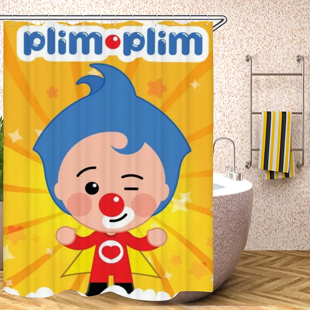 Занавеска для душа в современном стиле с пейзажным узором экологически чистый