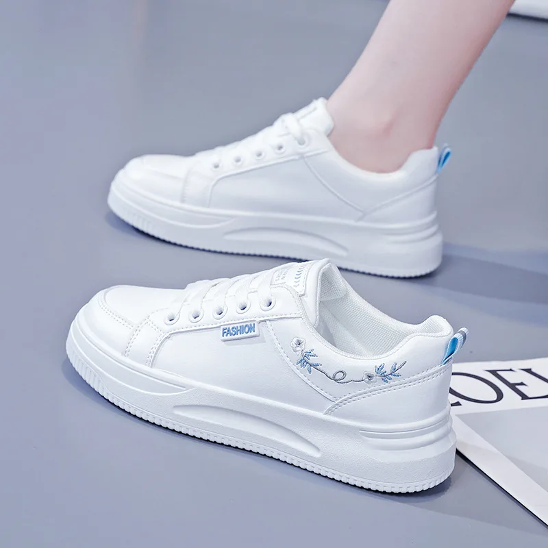 Small white shoes women's spring new all-match student thick-soled heightened sports European American Style Zapatos De Mujeres